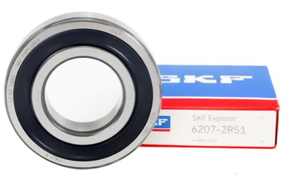 Hochgeschwindigkeits-SKF 6207 2RS1 Tiefen-Rohrkugellager mit einer Innenabmessung von 35 mm und einer maximalen Ölgeschwindigkeit von 11000 R/Min